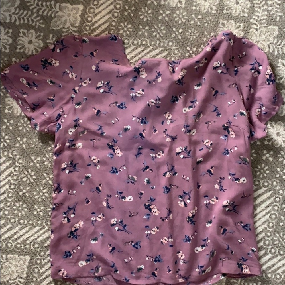 Xhilaration Purple Floral Top